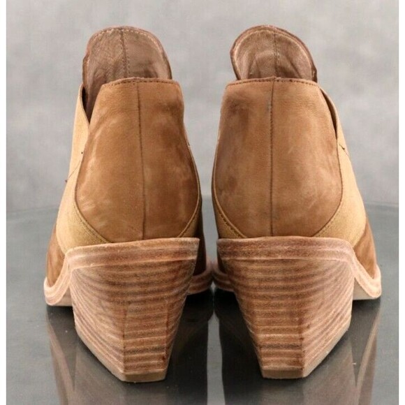 Eileen Fisher Perry $245 Women's Booties Boots Size 6.5 Leather Tan - Picture 7 of 13
